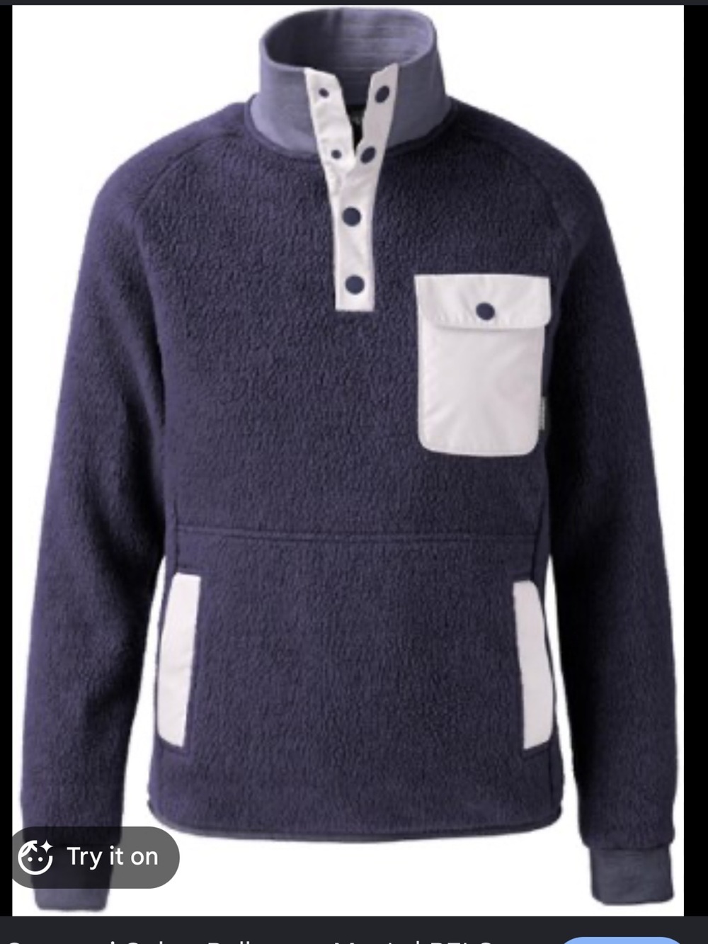 cotopaxi Navy Crewneck Fleece Cubre Pullover - Men's large